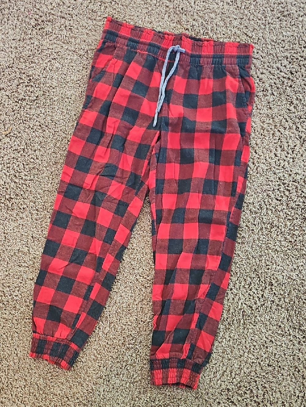 aerie Red and Black Plaid Lounge Pants